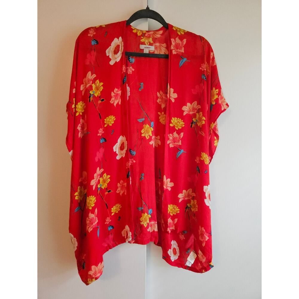 Vibrant Floral Kimono Top by Loft - Size XS/S